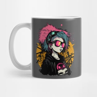 Anime Emo Nu Goth Girl Color Splash Mug